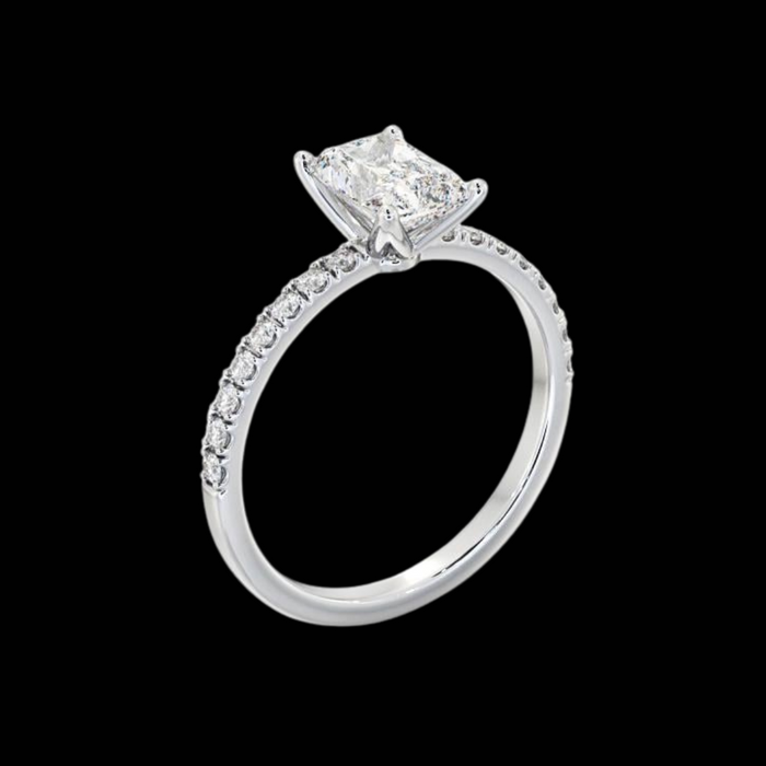 Ella radiant-cut engagement ring