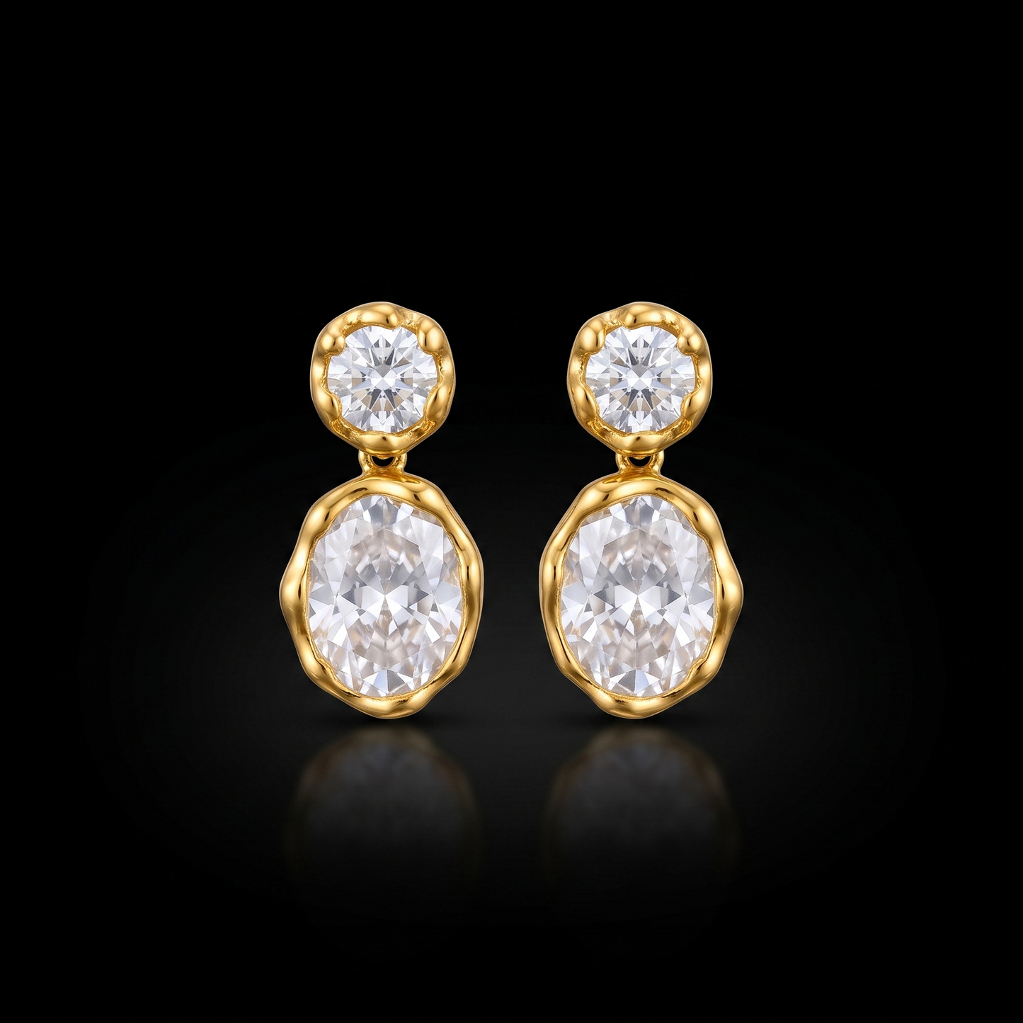 Aria Earrings — gold drop, studio