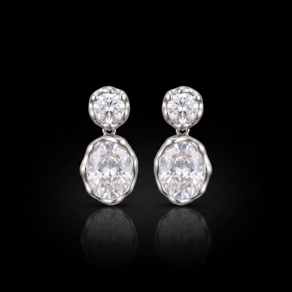 Aria Earrings — silver drop, studio