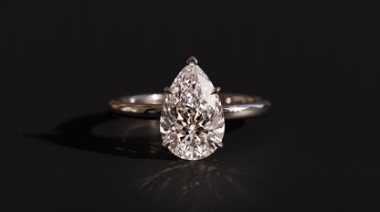 Iris Engagement Ring in 14k solid white gold, handcrafted in Armenia by Nayiri Jewelry